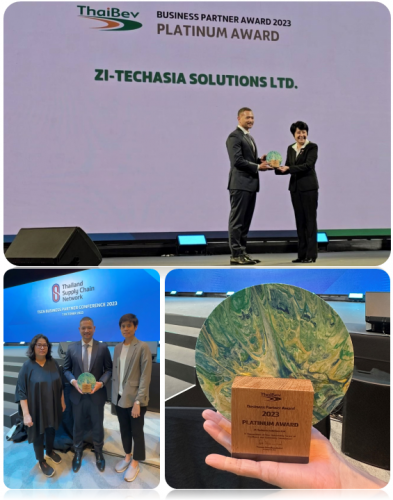 ZI-Techasia Solutions Ltd. Received Business Partner Platinum Award 2023 from Thaibev